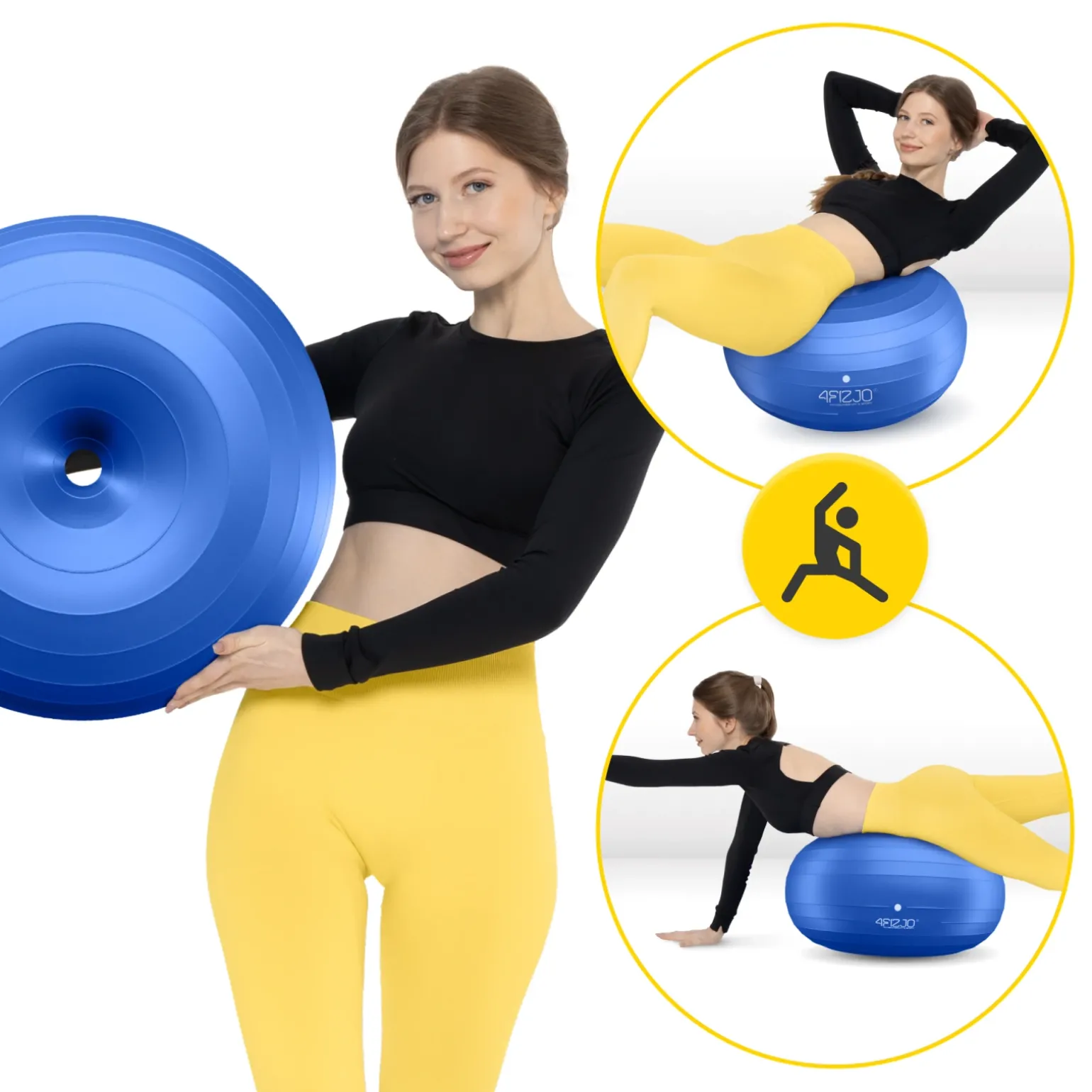 Piłka gimnastyczna DONUT AIR BALL niebieska