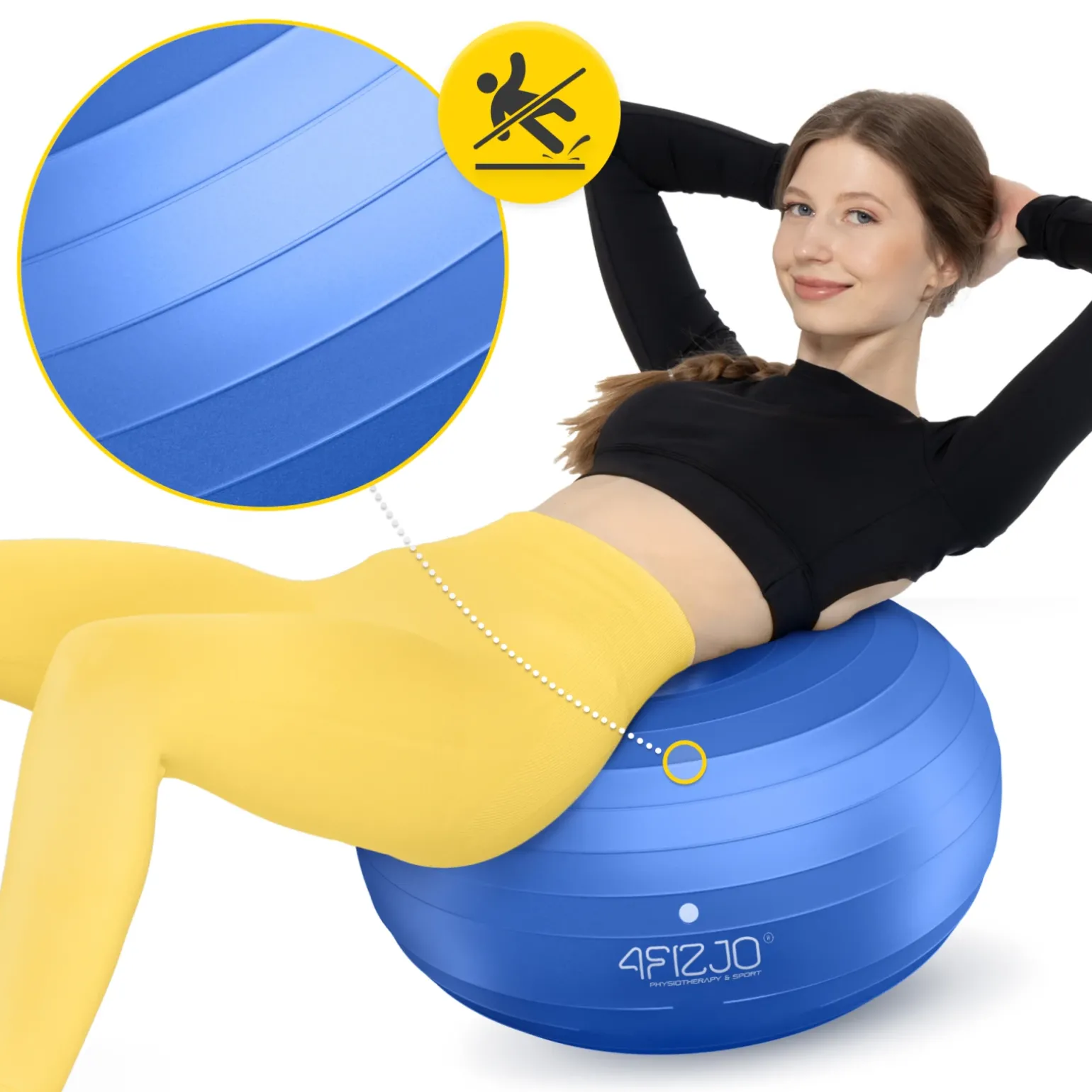 Piłka gimnastyczna DONUT AIR BALL niebieska