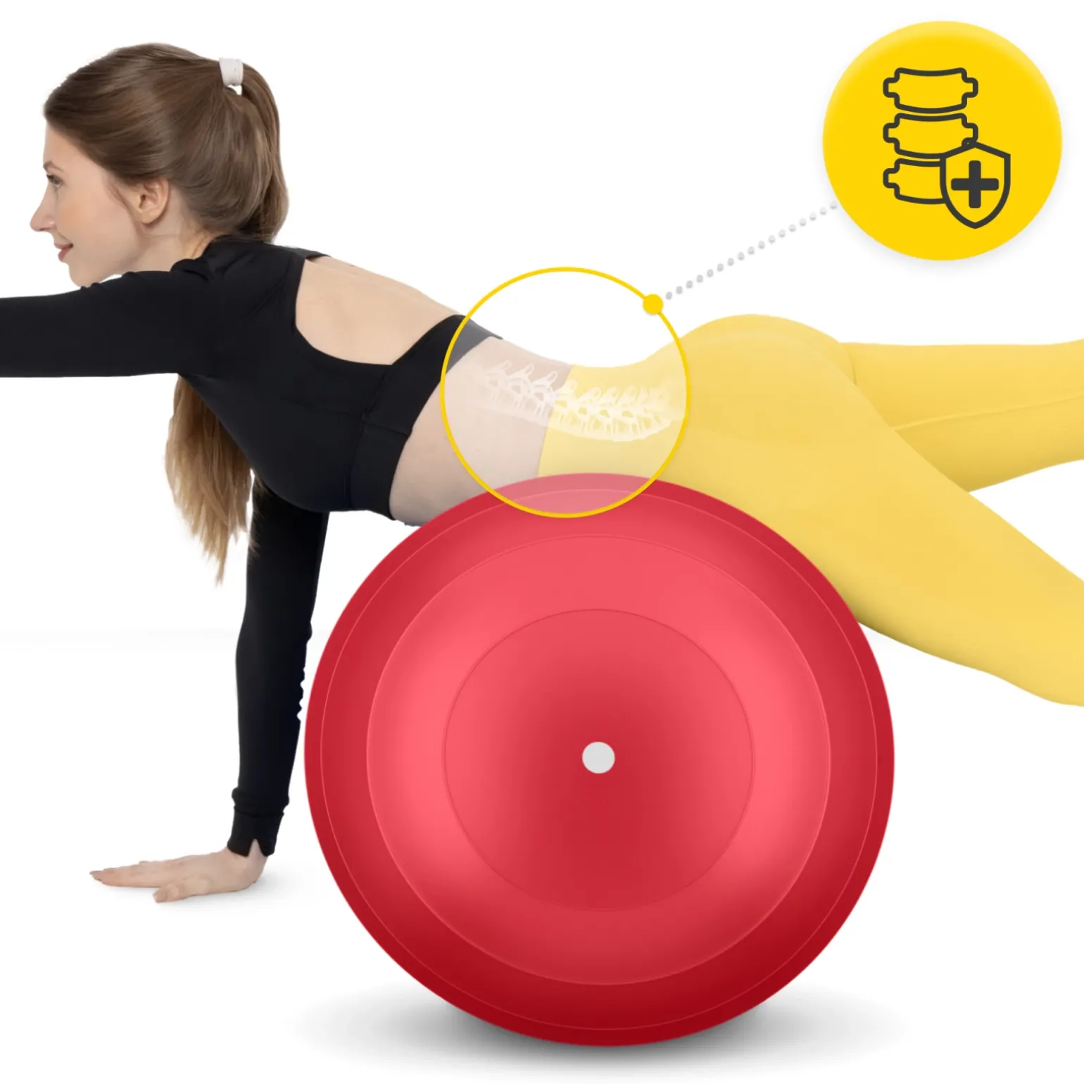 Piłka gimnastyczna PEANUT AIR BALL czerwona