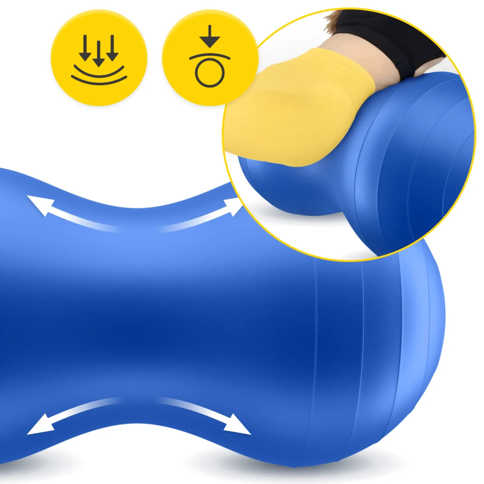 Piłka gimnastyczna PEANUT AIR BALL niebieska
