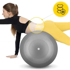 Piłka gimnastyczna PEANUT AIR BALL szara