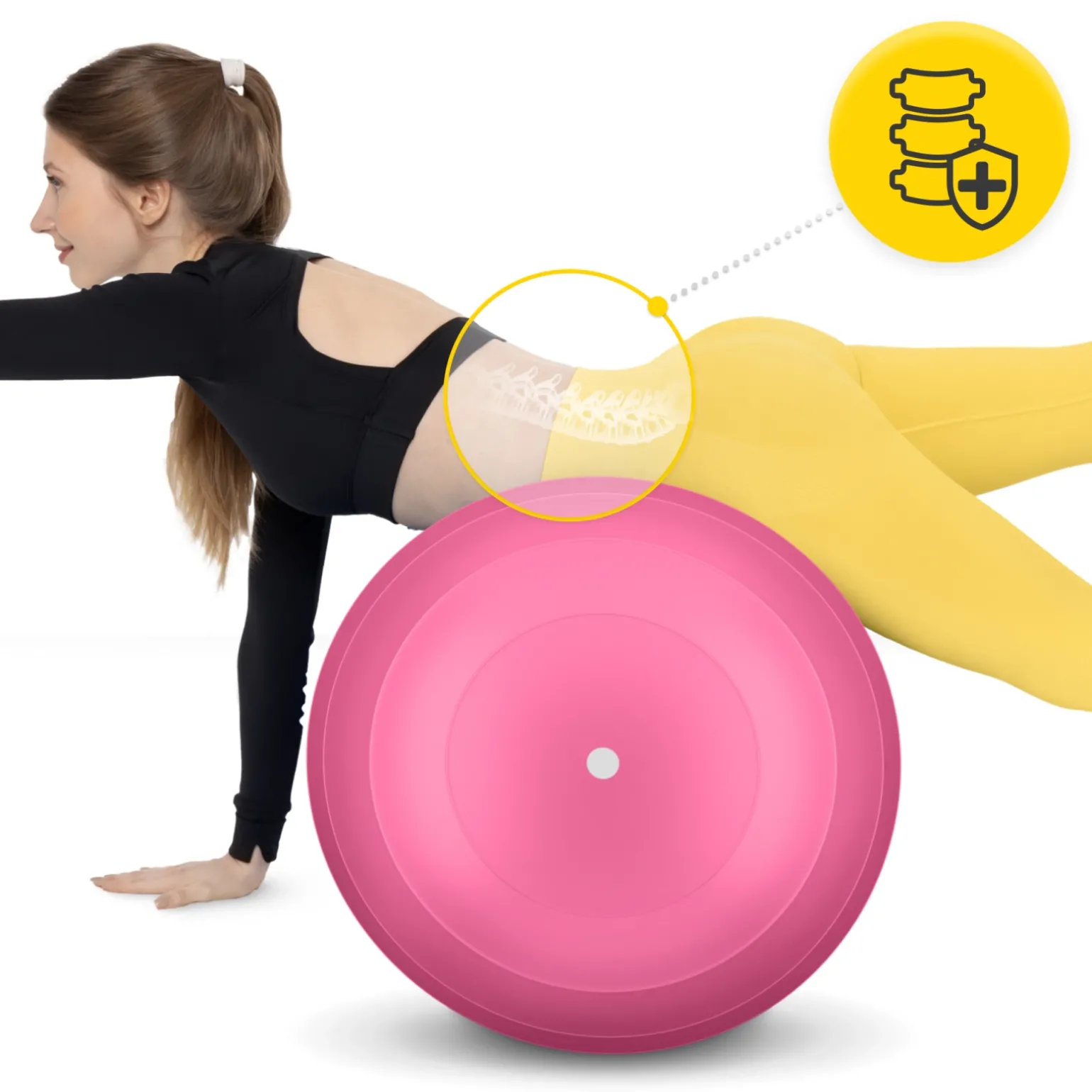 Piłka gimnastyczna PEANUT AIR BALL różowa