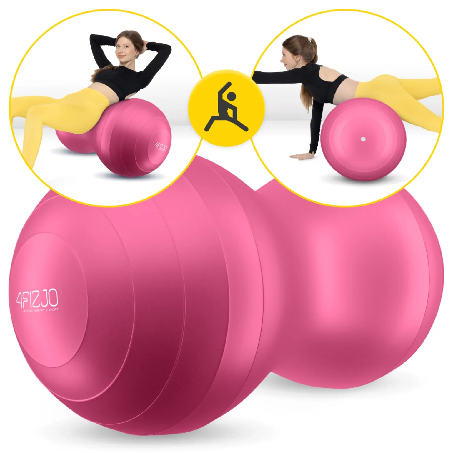 Piłka gimnastyczna PEANUT AIR BALL różowa