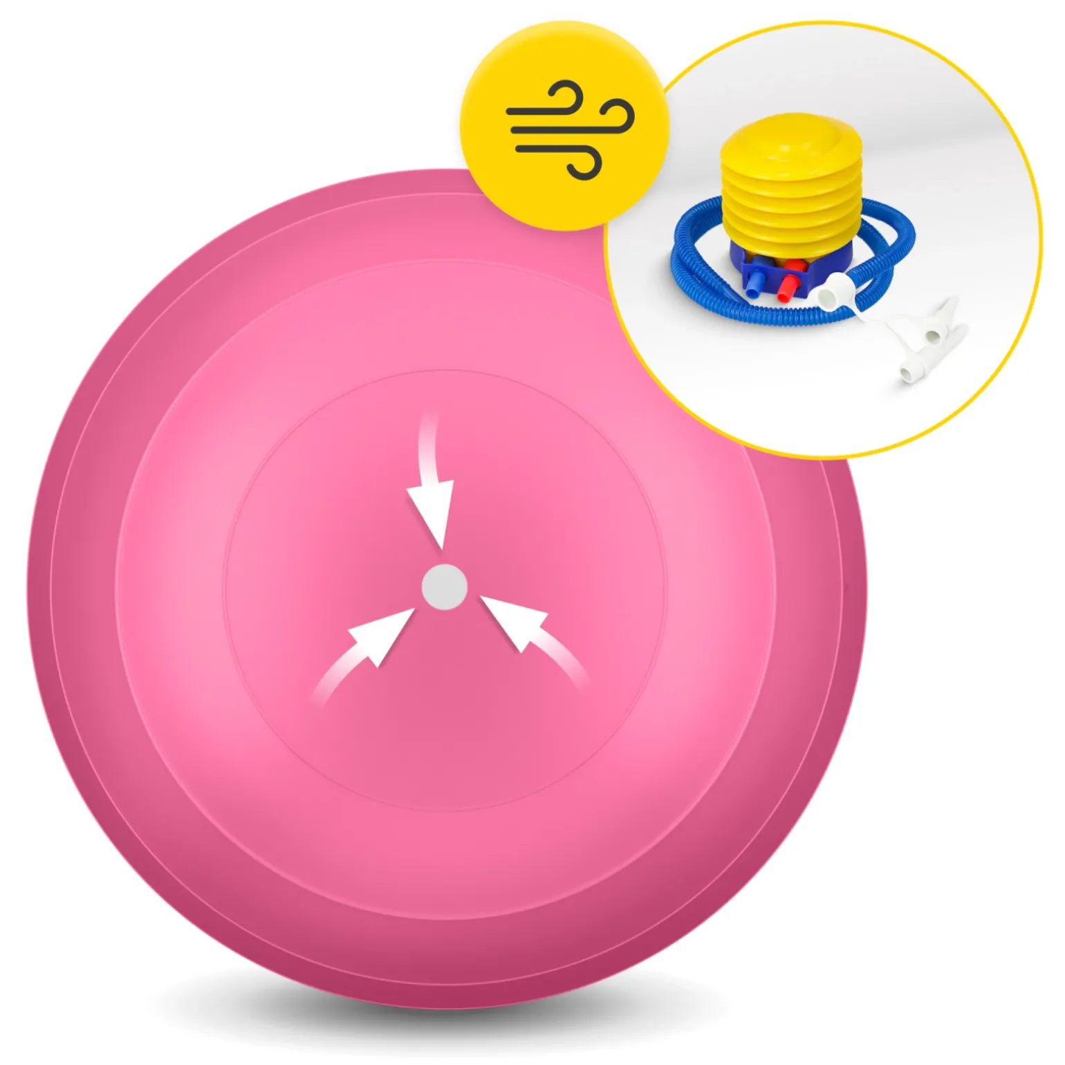 Piłka gimnastyczna PEANUT AIR BALL różowa