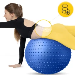 Piłka rehabilitacyjna z kolcami 65 cm niebieska