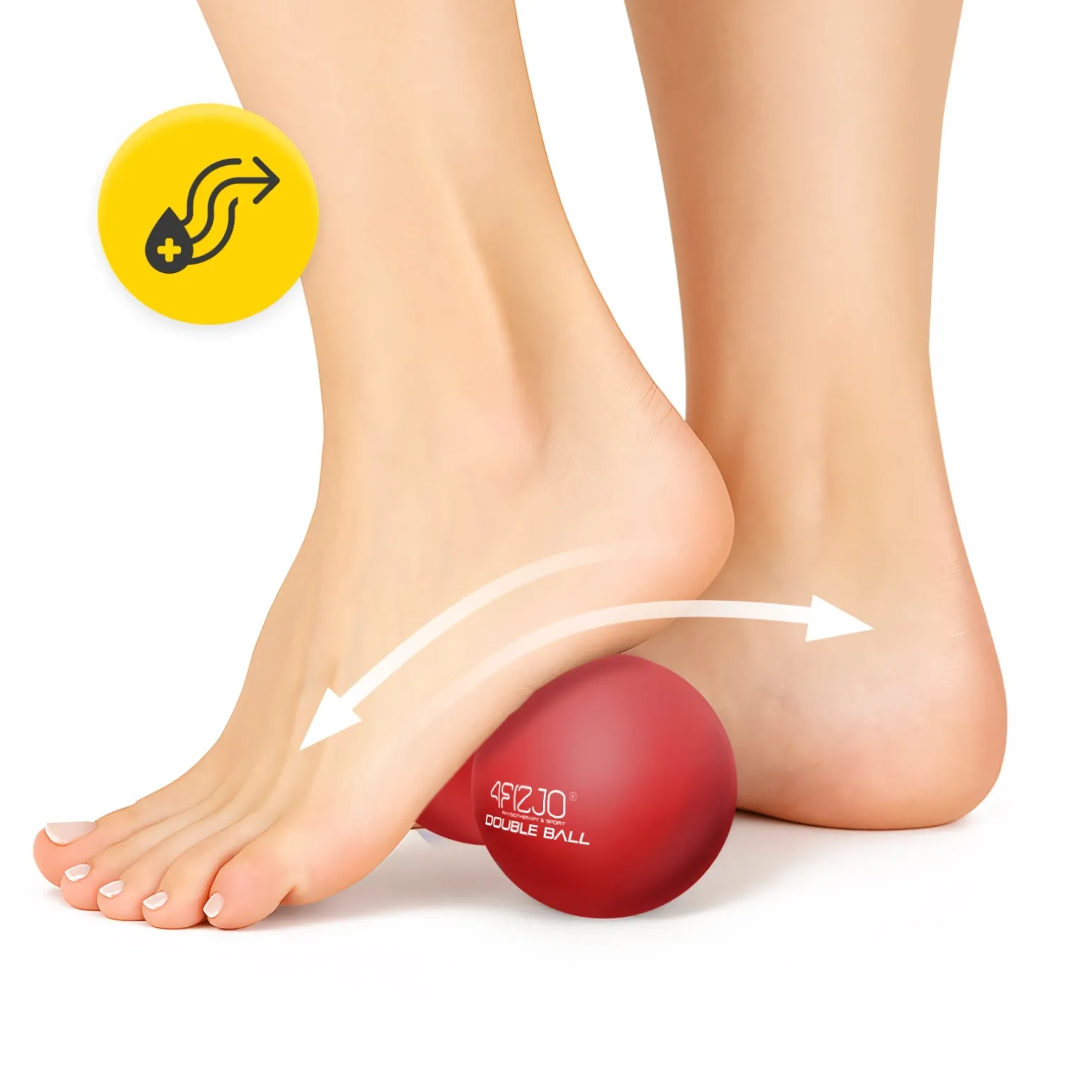 Podwójna piłka do masażu DOUBLE BALL czerwona