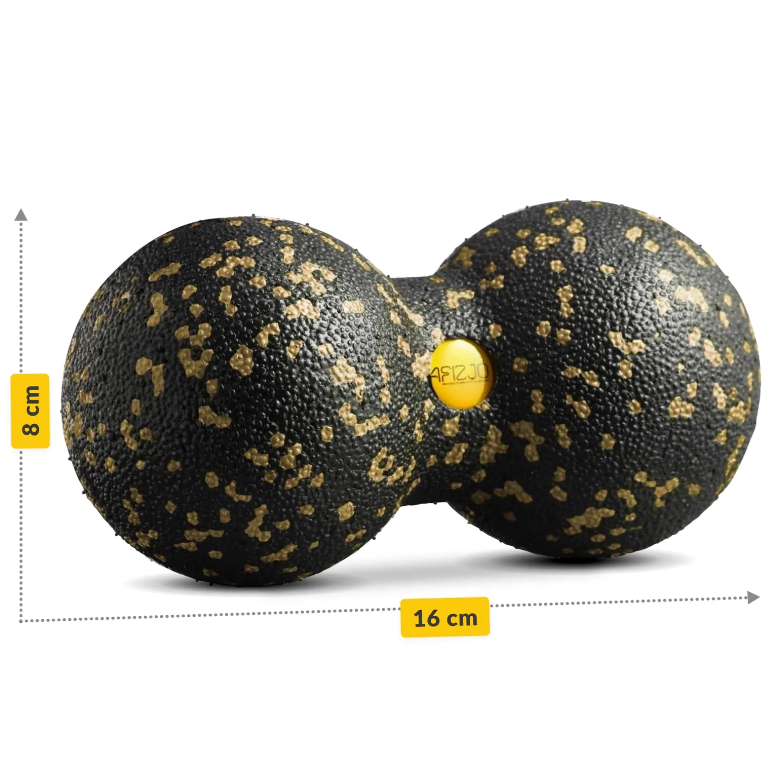 Podwójna piłka do masażu EPP 8 cm złota
