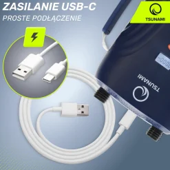 Pompka elektryczna do deski SUP TSUNAMI z akumulatorem