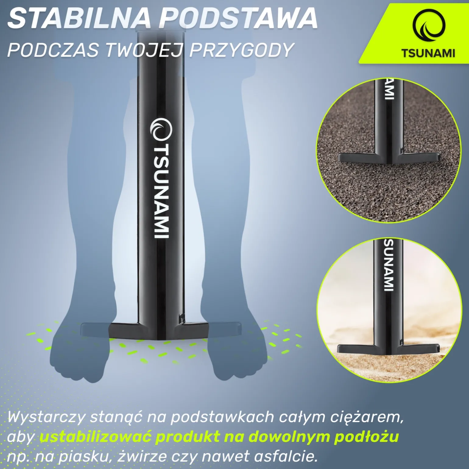 Pompka ręczna wysokociśnieniowa do deski SUP TSUNAMI
