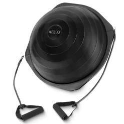Półpiłka do balansowania równoważna z linkami czarna