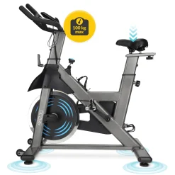 Rower spinningowy mechaniczny RACING szary