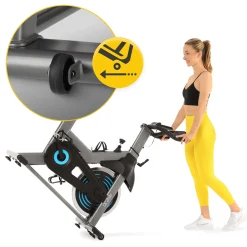 Rower spinningowy mechaniczny RACING szary