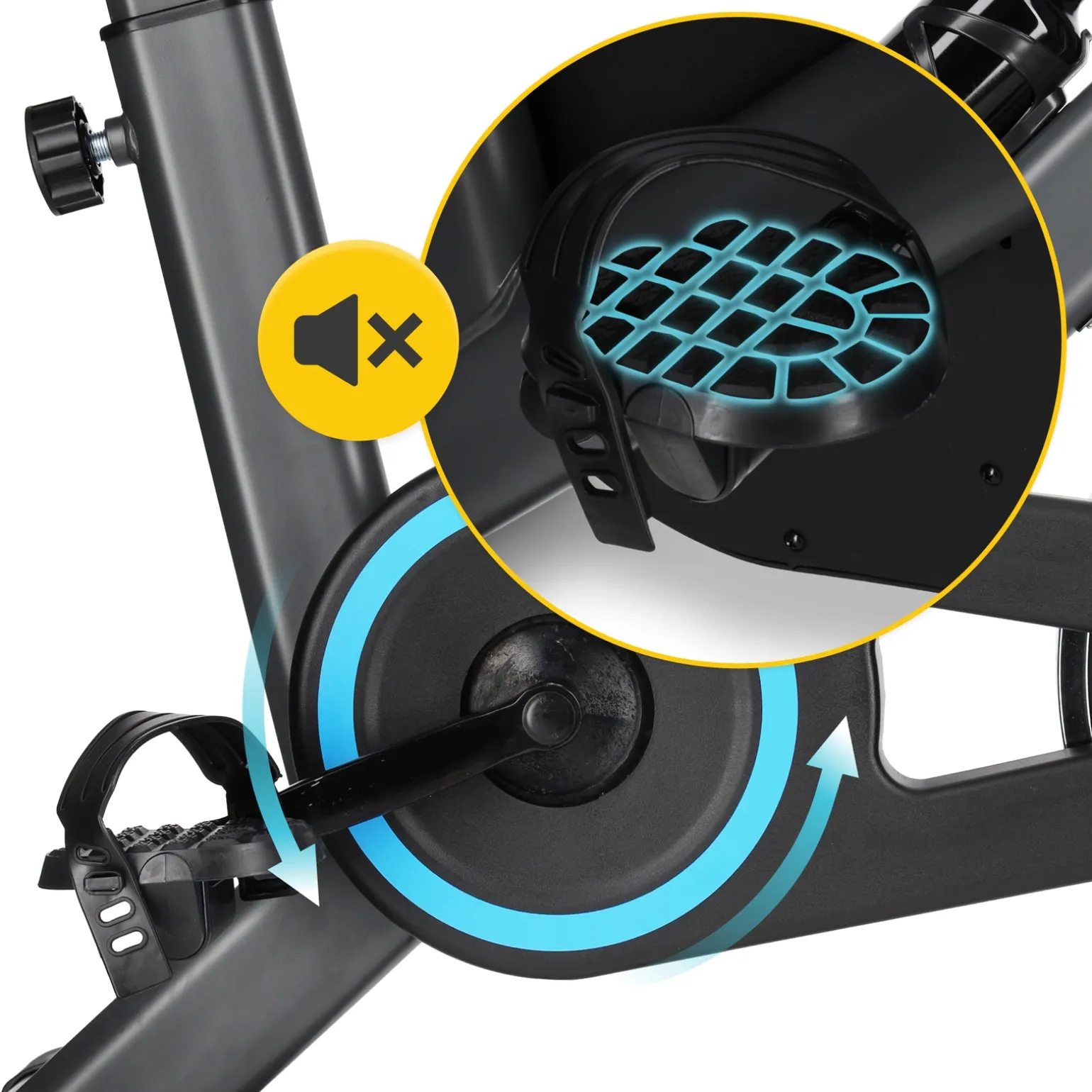 Rower spinningowy mechaniczny ULTRA szary