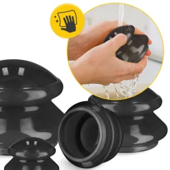 Silikonowe bańki chińskie 4 szt. MED+ czarne