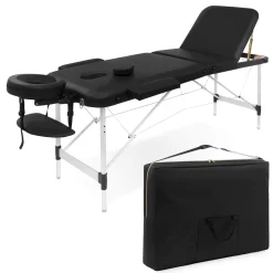 Stół do masażu aluminiowy z regulacją blatu 60 cm czarny