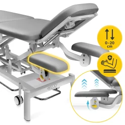Stół do masażu i rehabilitacji elektryczny ERGO szary