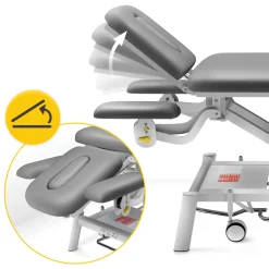 Stół do masażu i rehabilitacji elektryczny PURE+ szary