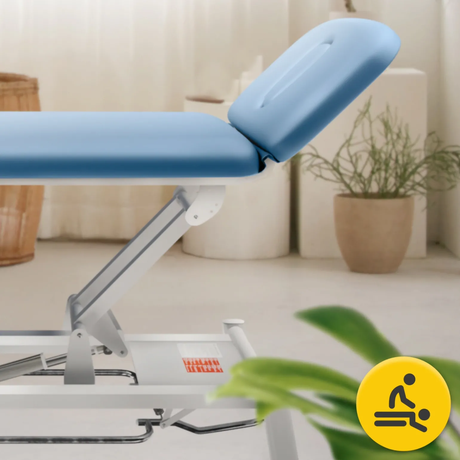 Stół do masażu i rehabilitacji elektryczny PURE niebieski