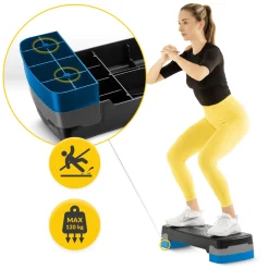 Stepper do aerobiku Standard 2-stopnie niebieski