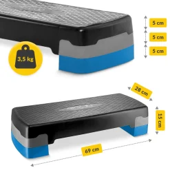 Stepper do aerobiku Standard 2-stopnie niebieski