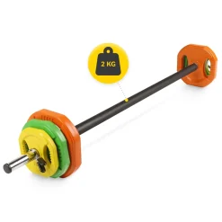Sztanga treningowa z obciążeniem żeliwnym 20 kg