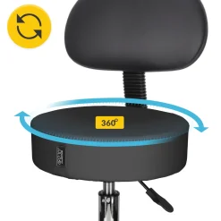 Taboret obrotowy z oparciem do masażu PURE+