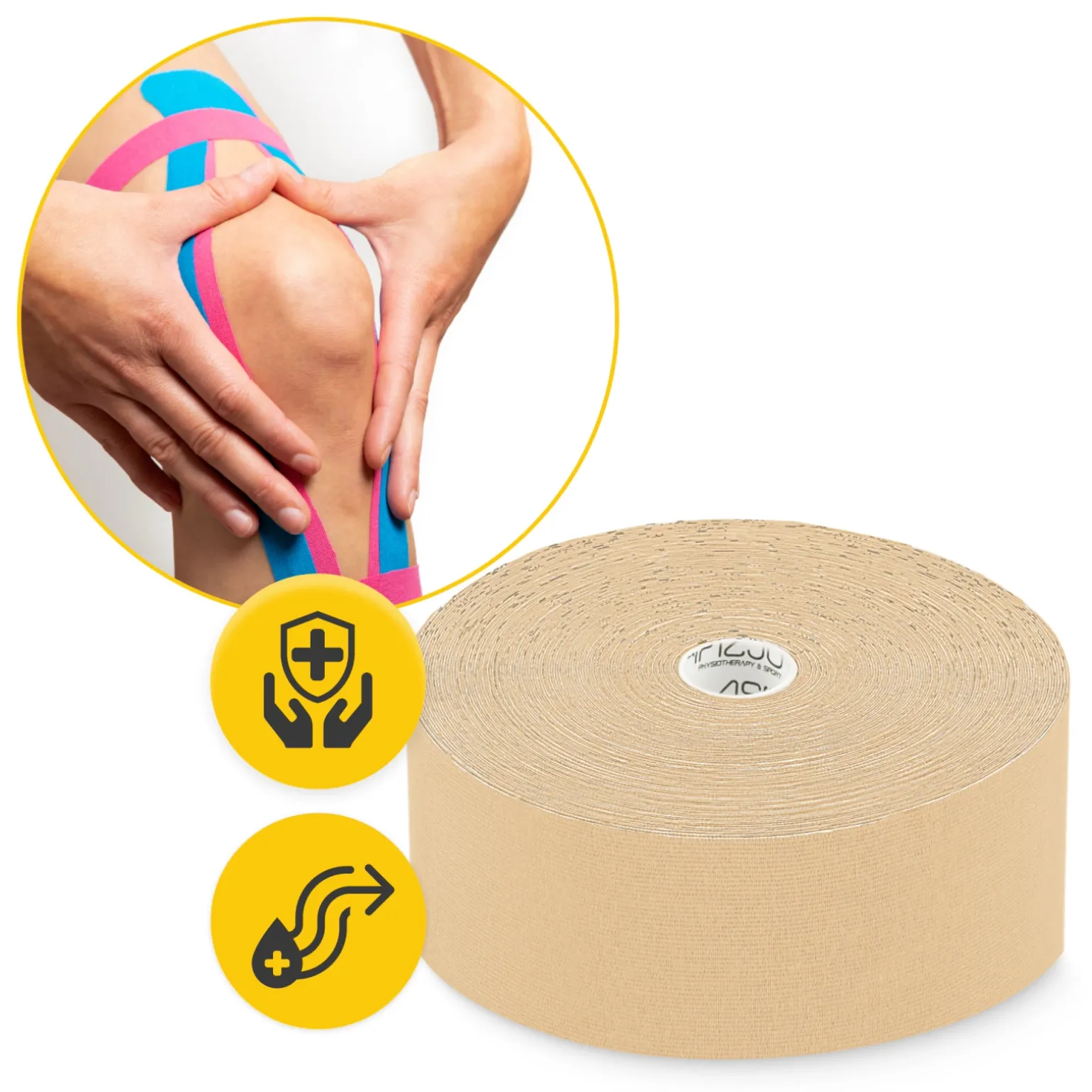 Taśma do kinesiotapingu 5 cm x 31 m