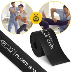 Taśma rehabilitacyjna do ćwiczeń FLOSS BAND 1 mm czarna