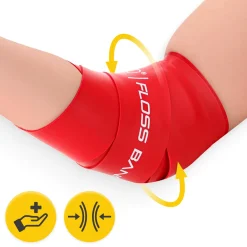 Taśma rehabilitacyjna do ćwiczeń FLOSS BAND 1 mm czerwona
