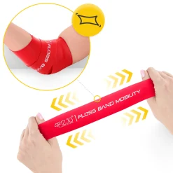 Taśma rehabilitacyjna do ćwiczeń FLOSS BAND 1 mm czerwona