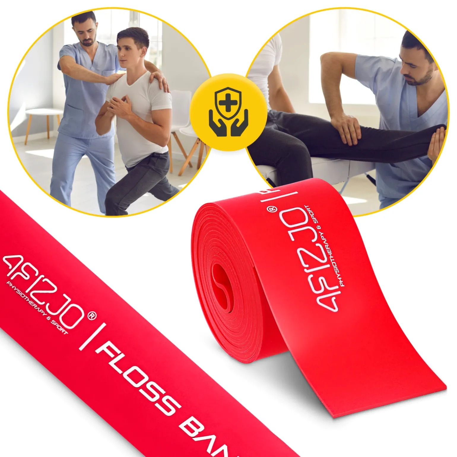 Taśma rehabilitacyjna do ćwiczeń FLOSS BAND 1 mm czerwona