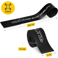 Taśma rehabilitacyjna do ćwiczeń FLOSS BAND 1,5 mm czarna