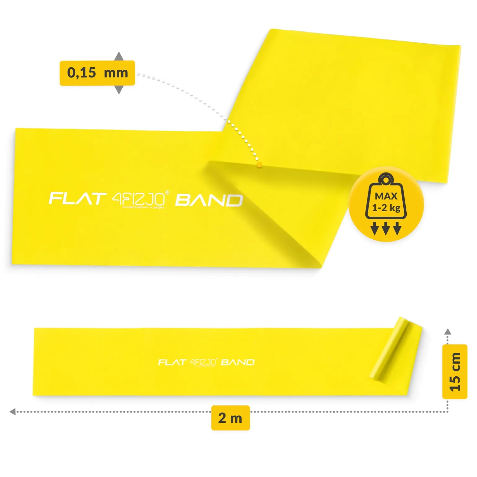 Taśma rehabilitacyjna FLAT BAND 1-2 kg