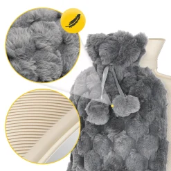 Termofor gumowy w pluszowym pokrowcu 2 litry