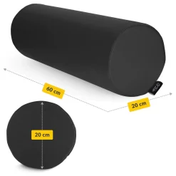 Wałek rehabilitacyjny kształtka do masażu 60 x 20 cm czarna