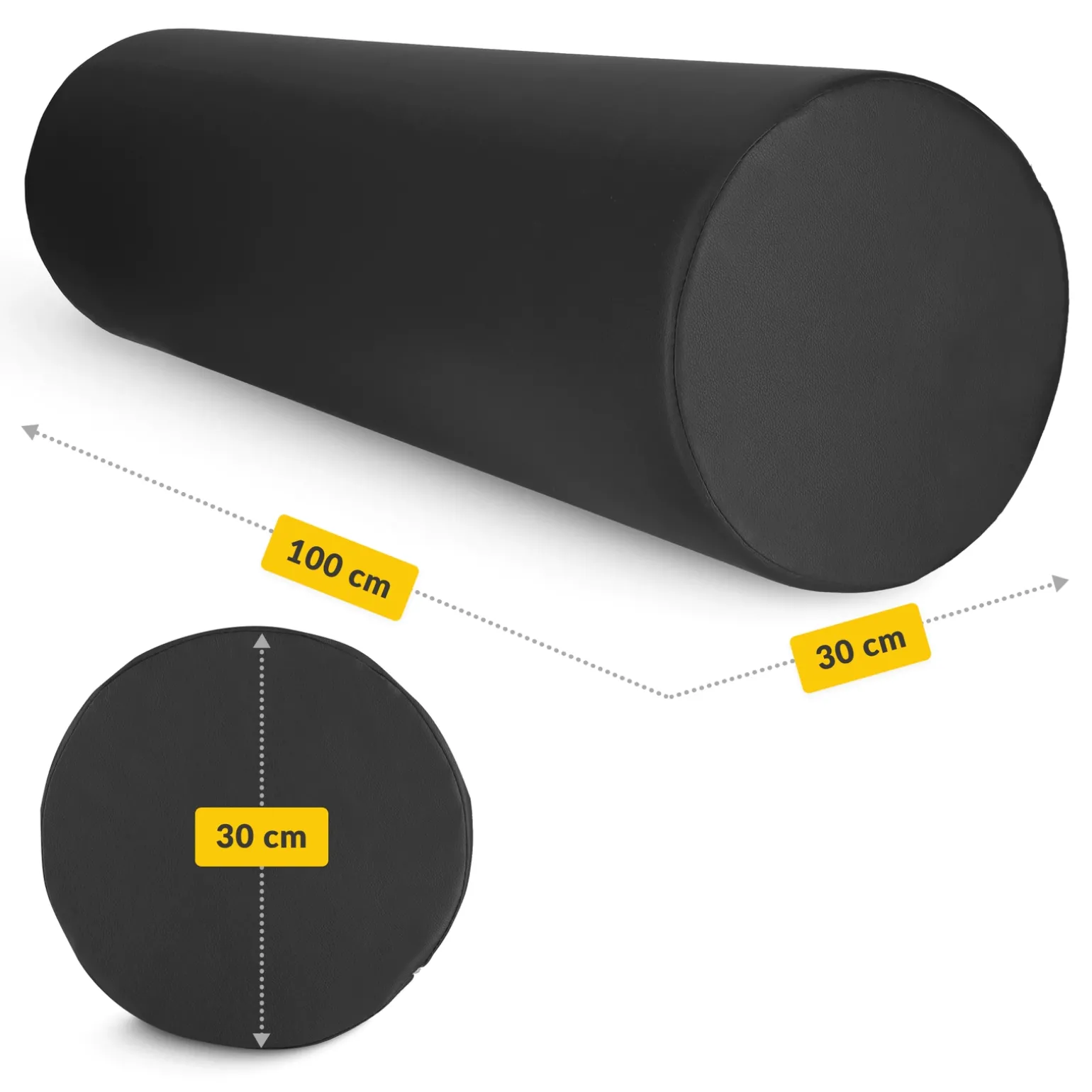 Wałek rehabilitacyjny kształtka do masażu 100 x 30 cm czarna