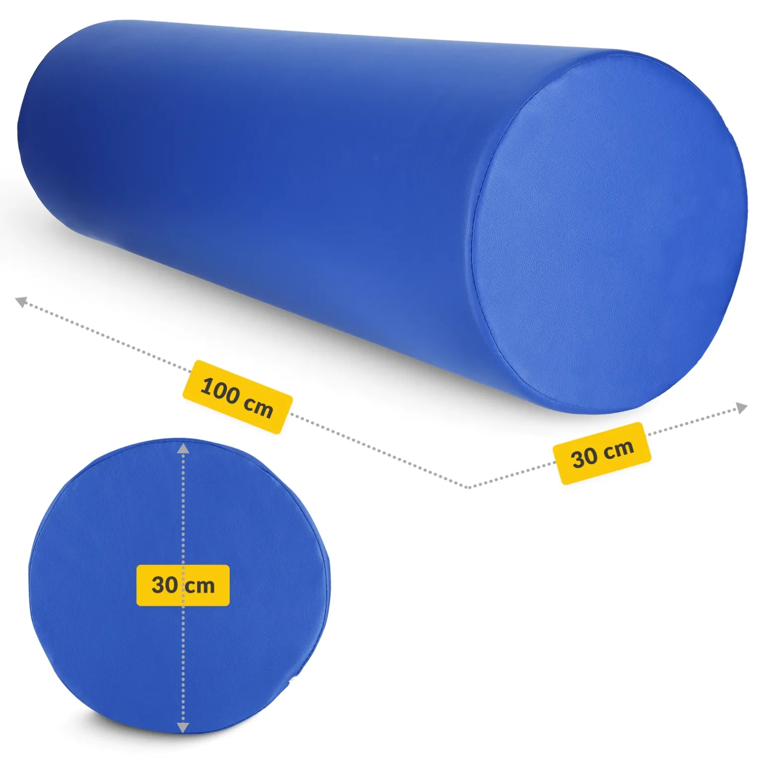 Wałek rehabilitacyjny kształtka do masażu 100 x 30 cm niebieska