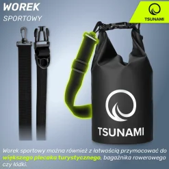 Worek wodoodporny 5 litrów TSUNAMI czarny