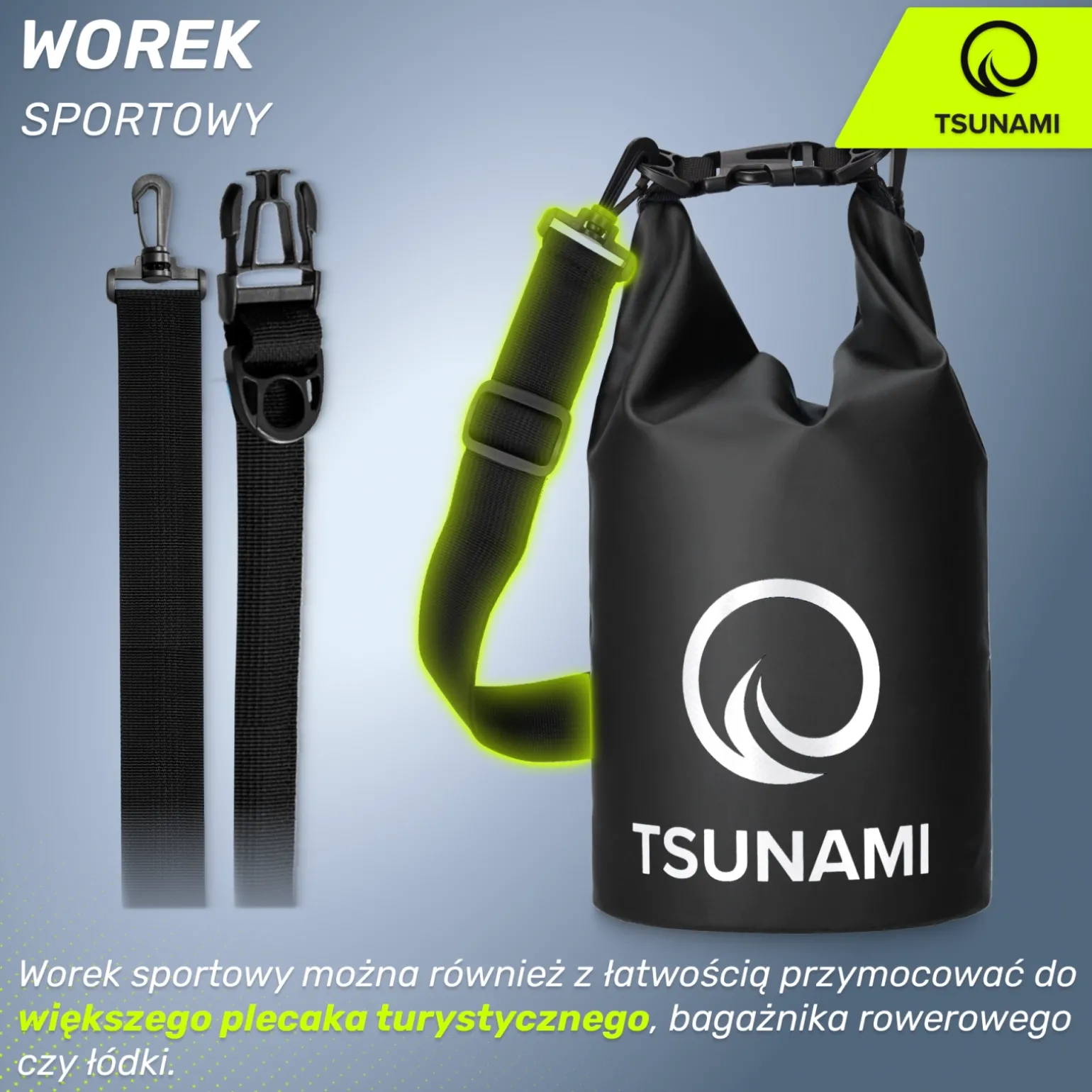 Worek wodoodporny 5 litrów TSUNAMI czarny