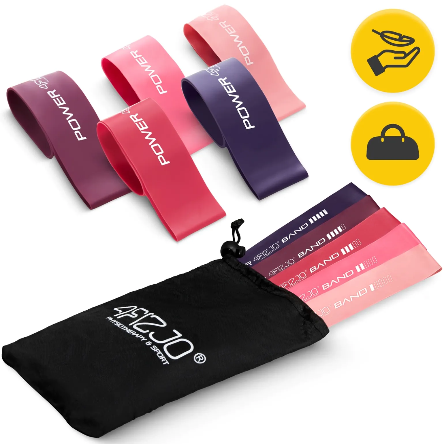 Zestaw 5 gum do ćwiczeń MINI POWER BAND