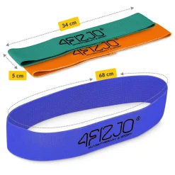 Zestaw 3 gum materiałowych do ćwiczeń FLEX BAND
