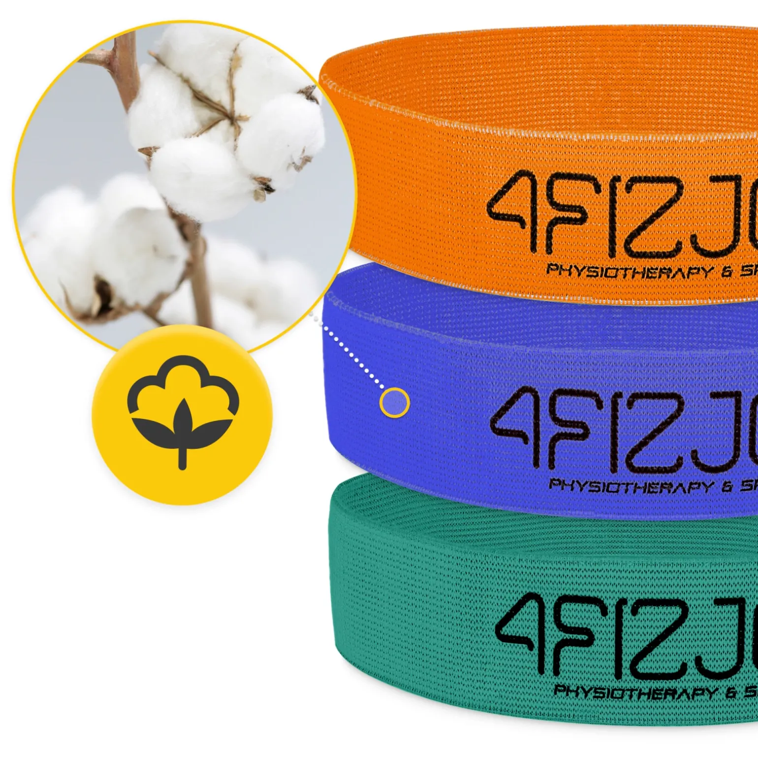 Zestaw 3 gum materiałowych do ćwiczeń FLEX BAND