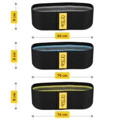 Zestaw 3 gum materiałowych do ćwiczeń HIP BAND
