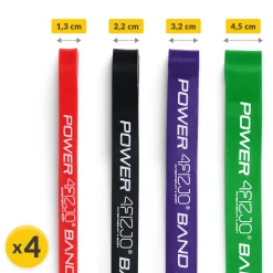Zestaw 4 gum oporowych do ćwiczeń POWER BAND
