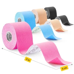 Zestaw 4 taśm do kinesiotapingu 5 cm x 5 m