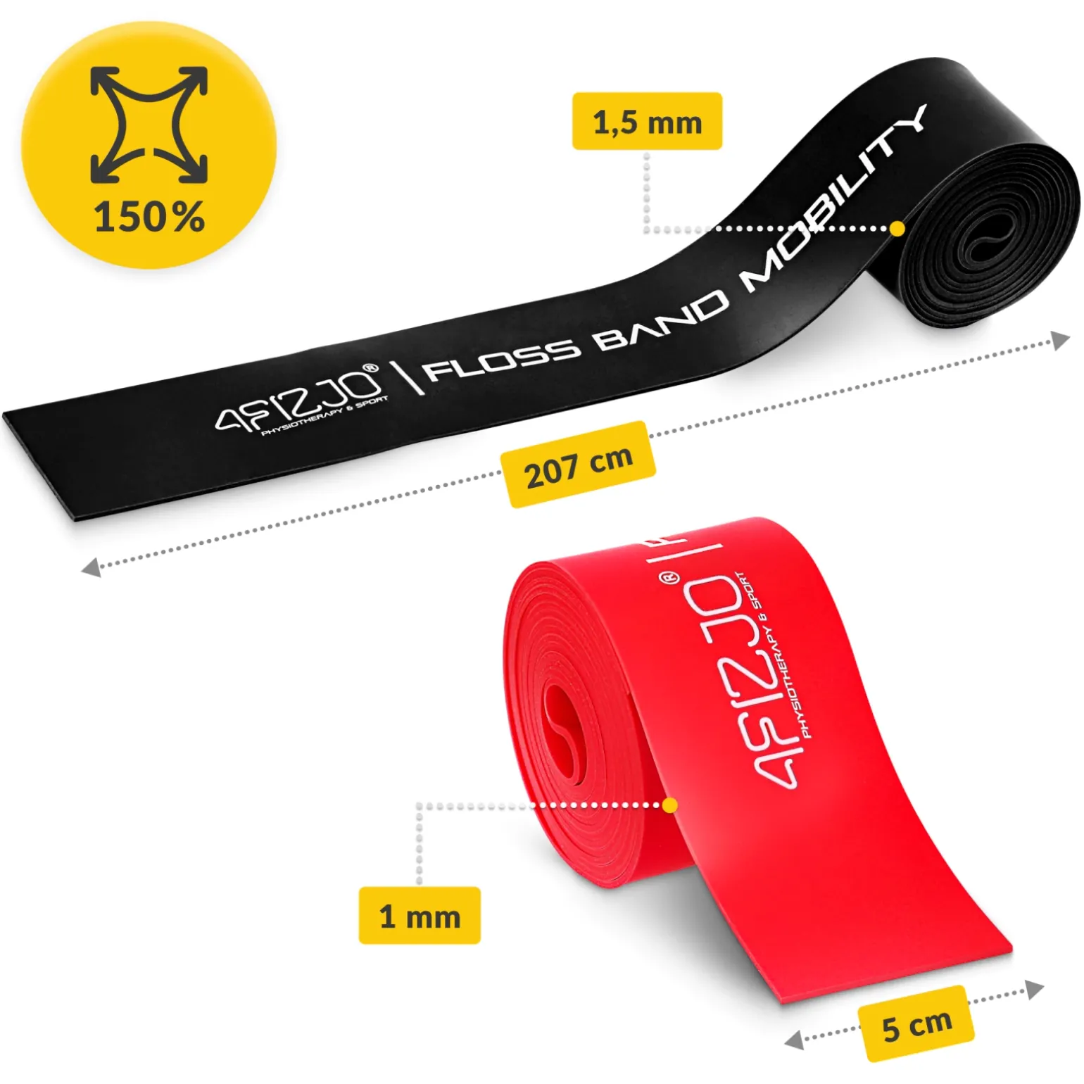 Zestaw 2 taśm rehabilitacyjnych FLOSS BAND